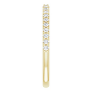 14K Yellow 1/5 CTW Diamond Band for 7x5 mm Emerald Ring-