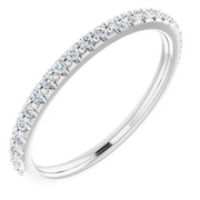 14K Yellow 1/5 CTW Diamond Band for 7x5 mm Emerald Ring-