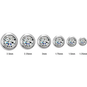 14K Yellow .06 CTW Diamond Micro Bezel-Set Earrings-