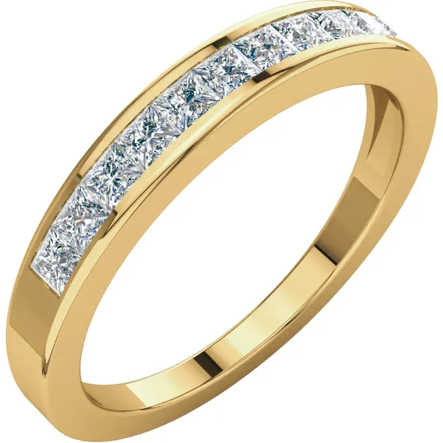 14K yellow 1/2 CTW Diamond Anniversary Band Size 8-