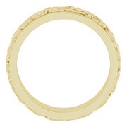 14K Yellow 7 mm Sculptural-Inspired Band Size 10-10.00(approximate standard size)-