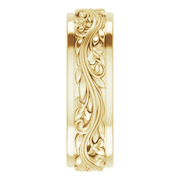 14K Yellow 7 mm Sculptural-Inspired Band Size 10-10.00(approximate standard size)-