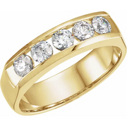 14K Yellow 7/8 CTW Diamond Band Size 7-