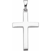 Platinum 23x15.9 mm Cross Pendant-