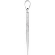 Platinum 23x15.9 mm Cross Pendant-