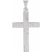 Platinum 23x15.9 mm Cross Pendant-