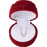 14K Rose "V" 16.5" Necklace-