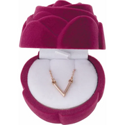 14K Rose "V" 16.5" Necklace-