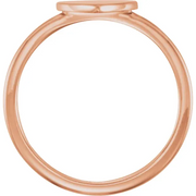 14K Rose Heart Engravable Ring-