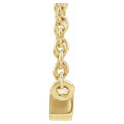 14K Yellow 1/8 CTW Diamond Bar 18" Necklace-