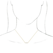 14K Yellow 1/8 CTW Diamond Bar 18" Necklace-