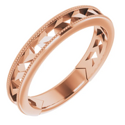 14K Rose Geometric Stackable Ring-