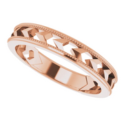 14K Rose Geometric Stackable Ring-