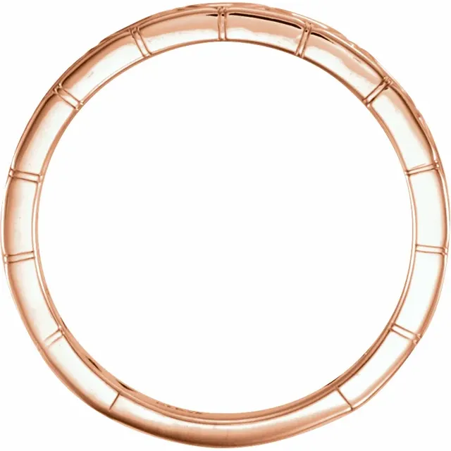 14K Rose Stackable Geometric Ring-