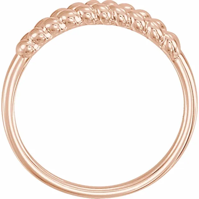 14K Rose Rope Ring-