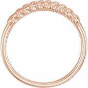14K Rose Rope Ring-