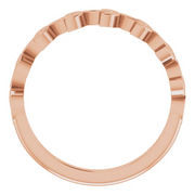 14K Rose Stackable Marquise Design Ring-