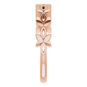 14K Rose Stackable Marquise Design Ring-