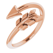 14K Rose Arrow Ring-7.00 (approximate standard size)-