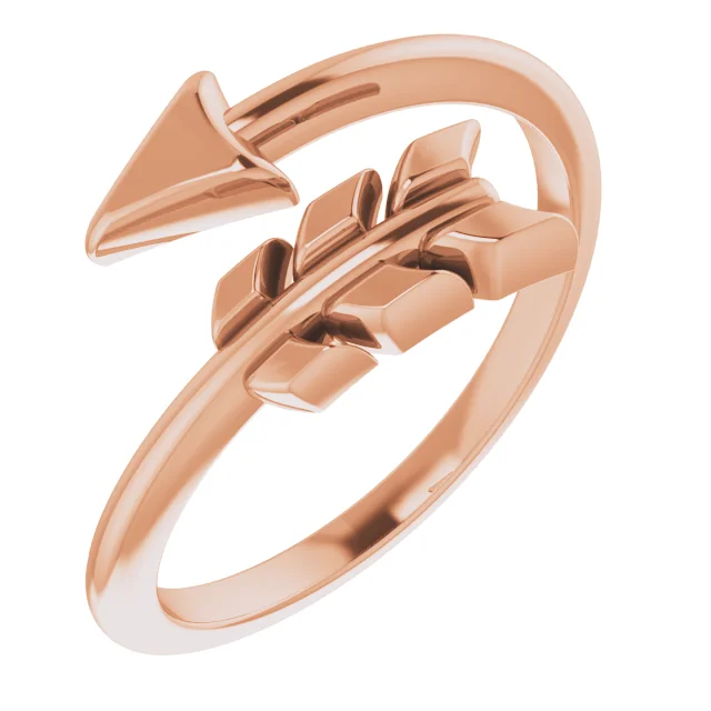 14K Rose Arrow Ring-7.00 (approximate standard size)-