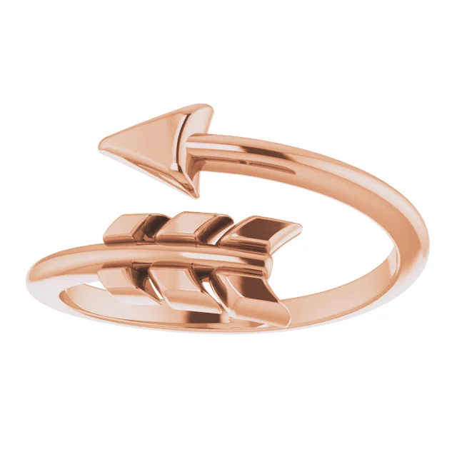14K Rose Arrow Ring-7.00 (approximate standard size)-