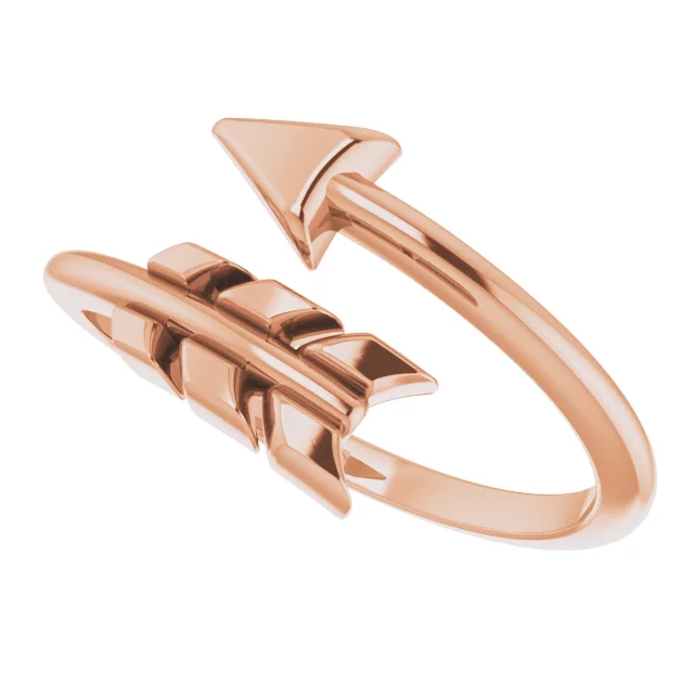 14K Rose Arrow Ring-7.00 (approximate standard size)-