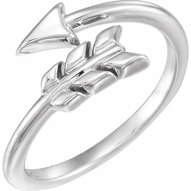 14K Rose Arrow Ring-7.00 (approximate standard size)-