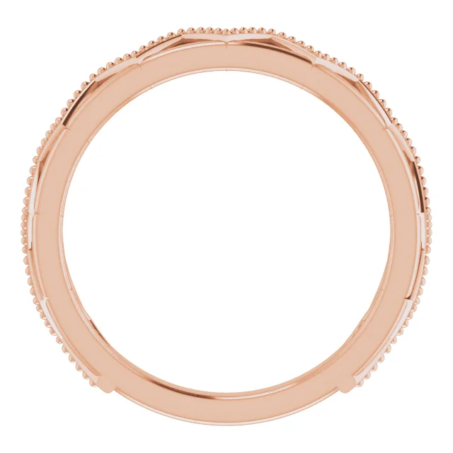 14K Rose Stackable Crown Ring-