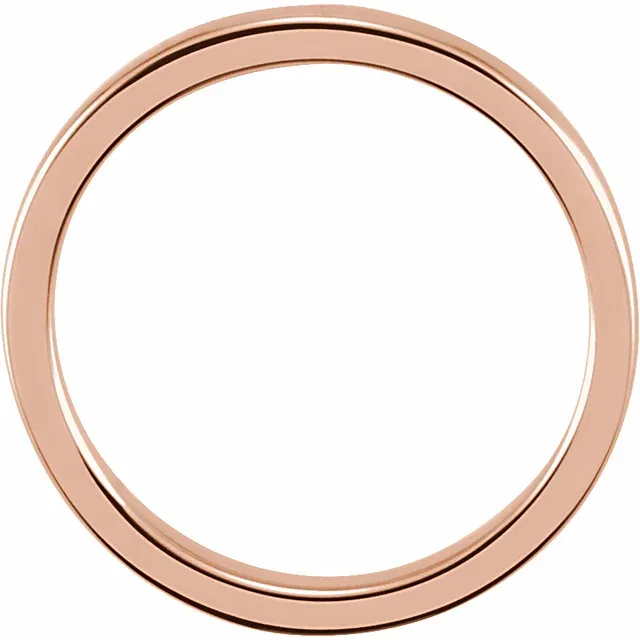 14K Rose 1.65 mm Ladies Stackable Band Size 7-