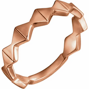 14K Rose Geometric Ring-