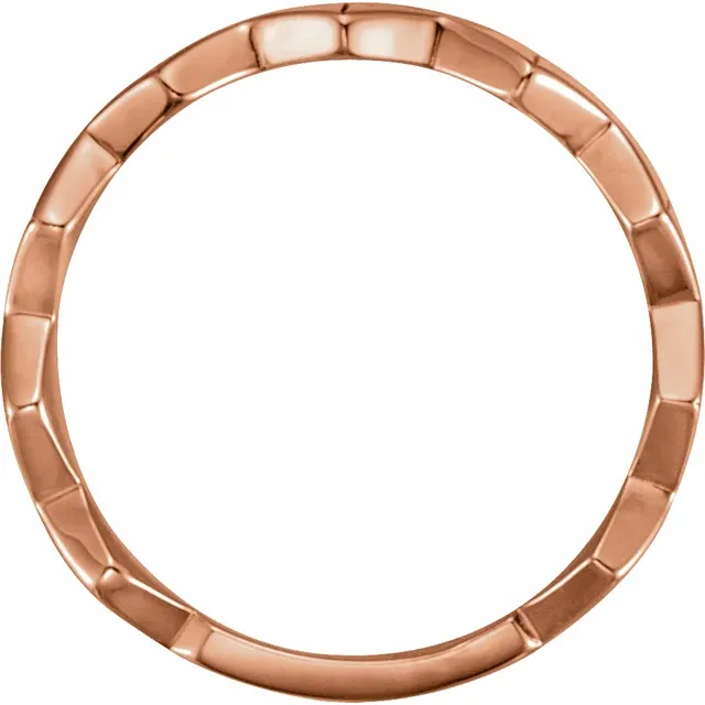 14K Rose Geometric Ring-