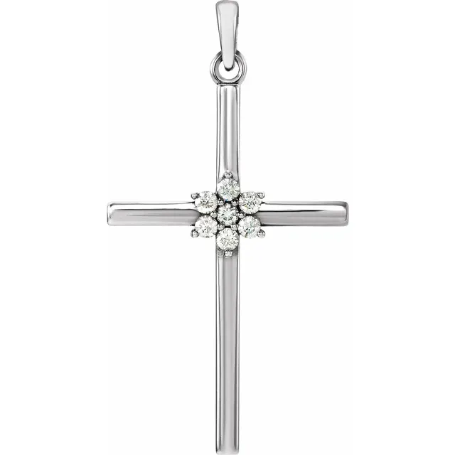 14K Rose 1/10 CTW Diamond Pendant-