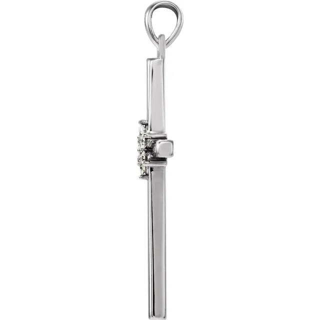14K Rose 1/10 CTW Diamond Pendant-
