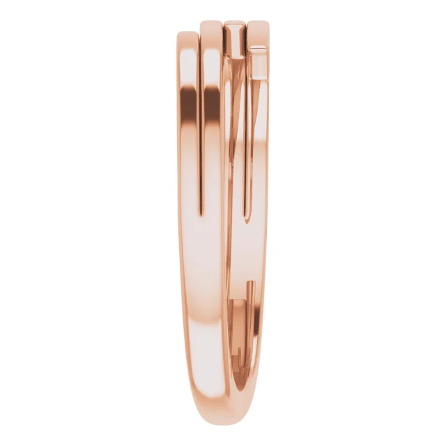 14K Rose Geometric Ring-