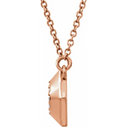 14K Rose .08 CTW Diamond Geometric 16.5" Necklace-