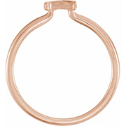 14K Rose Wishbone Ring-