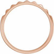 14K Rose Stackable Pyramid Ring-