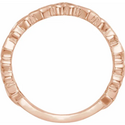 14K Rose Heart Ring-