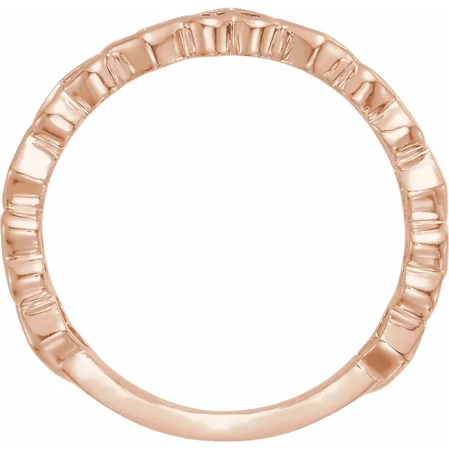 14K Rose Heart Ring-