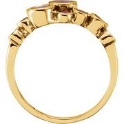 14K Yellow Bezel-Set Ring Mounting-