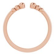 14K Rose Beaded Ring-7.00 (approximate standard size)-