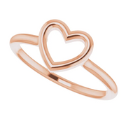 14K Rose Heart Ring-