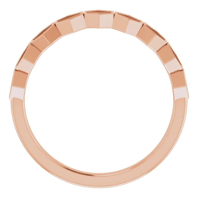 14K Rose Stackable Geometric Ring-
