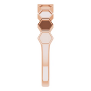 14K Rose Stackable Geometric Ring-
