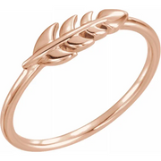 14K Rose Leaf Ring-