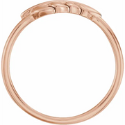 14K Rose Leaf Ring-