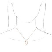 14K Rose Geometric 16-18" Necklace-
