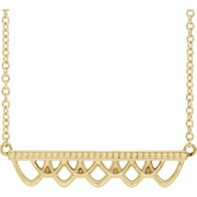 14K Yellow Vintage-Inspired Bar 18" Necklace-