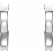 14K White & Yellow 16x2.6 mm Vintage-Inspired Hoop Earrings-