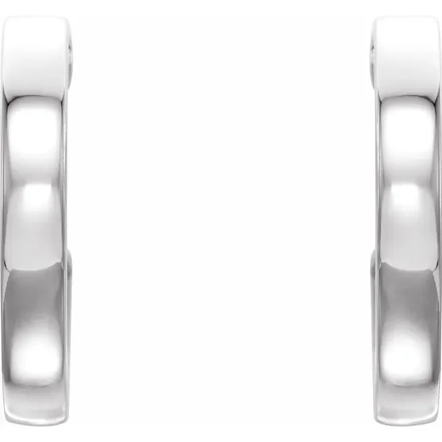 14K White & Yellow 16x2.6 mm Vintage-Inspired Hoop Earrings-